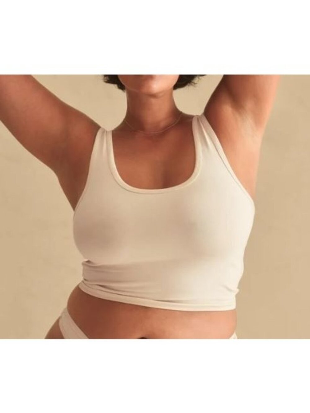 MATE the Label Organic Comfort Crop Tank Top Women Size Large NWT Organic Cotton